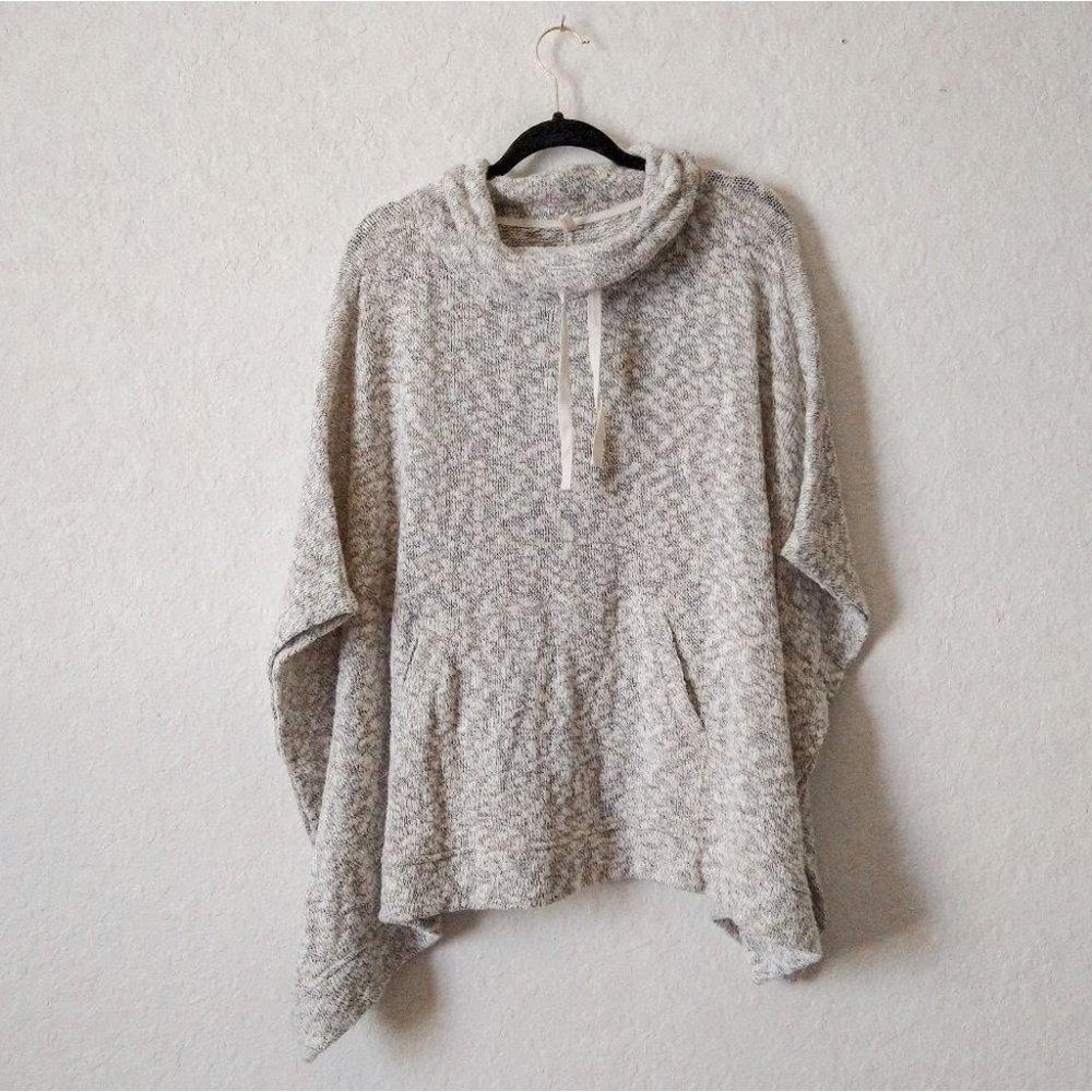 Loft Lou and Grey Marled Cowl Neck Poncho Sweater